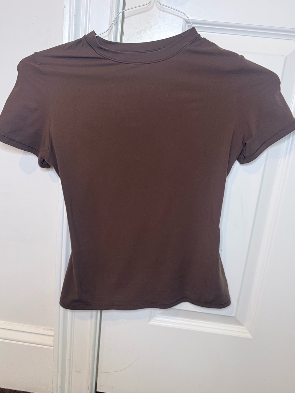 SKIMS Fits Everybody Crew Neck T-Shirt Cocoa Brown Size Small